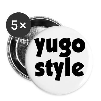 Yugo Style - Buttons small 1''/25 mm (5-pack) - white - Front