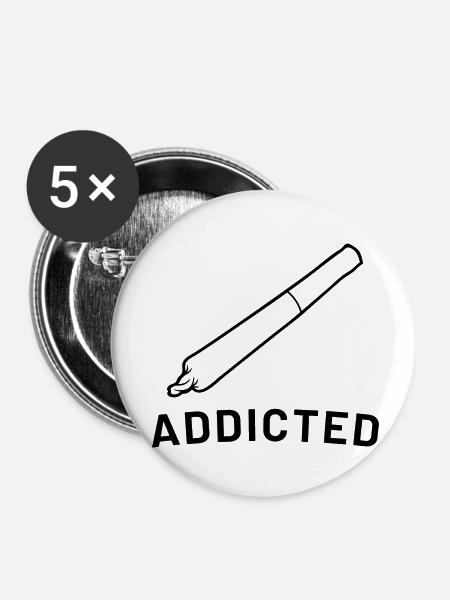 Joint Addicted - Buttons klein 25 mm (5er Pack) - Weiß