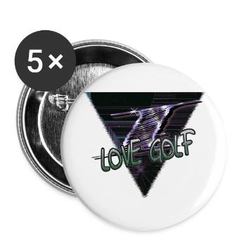 golfer golf shoes funny bowling golfcoachgift - Buttons klein 25 mm (5er Pack) - Weiß - Vorne