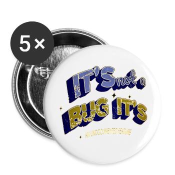 profession c plus plus informatique drôle citation bday - Lot de 5 petits badges (25 mm) - blanc - Devant