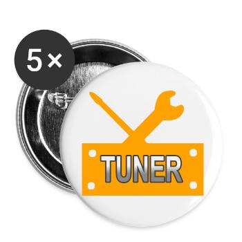 Voiture - Lot de 5 petits badges (25 mm) - blanc - Devant