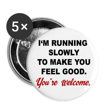run - Buttons small 1''/25 mm (5-pack) - white - Front