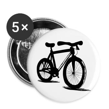 Bicycle Doodle Bicycles Cycling Vector 2 - Buttons small 1''/25 mm (5-pack) - white - Front