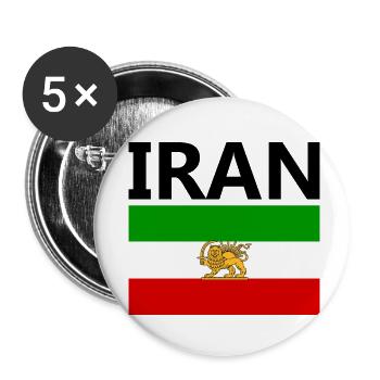 Iran Revolution | Women. Life. Freedom | Iran flag - Buttons small 1''/25 mm (5-pack) - white - Front
