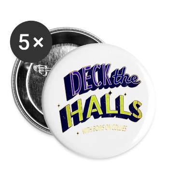 Blague du propriétaire de chien Cadeau de Noël Animal de compagnie - Lot de 5 petits badges (25 mm) - blanc - Devant
