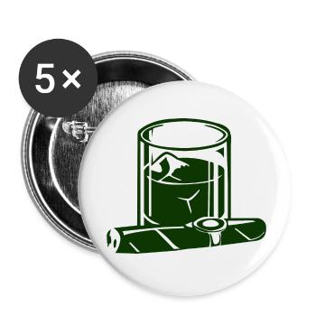 Zigarre - Buttons klein 25 mm (5er Pack) - Weiß - Vorne