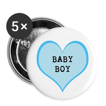Baby boy - Buttons small 1''/25 mm (5-pack) - white - Front