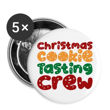 Christmas Cookie Tasting Crew - Buttons small 1''/25 mm (5-pack) - white - Front