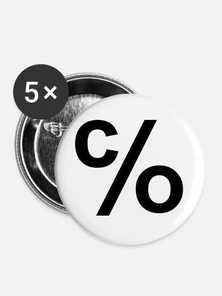 CEO Domains - Buttons klein 25 mm (5er Pack) - Weiß