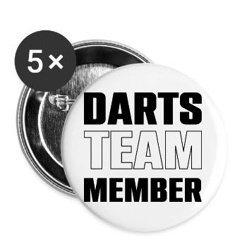 Équipe de fléchettes - Lot de 5 petits badges (25 mm) - blanc - Devant