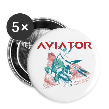 Aviator Helicopter - Buttons small 1''/25 mm (5-pack) - white - Front