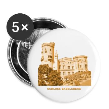 Babelsberg Palace Potsdam Brandenburg Museum - Buttons small 1''/25 mm (5-pack) - white - Front