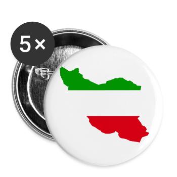 Iran - Buttons klein 25 mm (5er Pack) - Weiß - Vorne