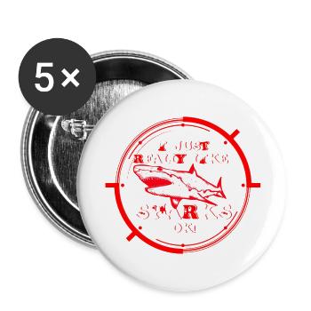 Lustiger Tier Spruch - Buttons klein 25 mm (5er Pack) - Weiß - Vorne