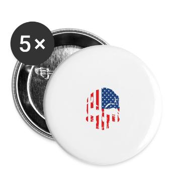 Heavy Metal Rock N' Roll Electric Instrument With - Buttons small 1''/25 mm (5-pack) - white - Front
