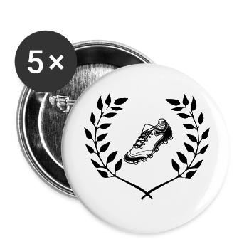 Fußball Soccer - Buttons small 1''/25 mm (5-pack) - white - Front