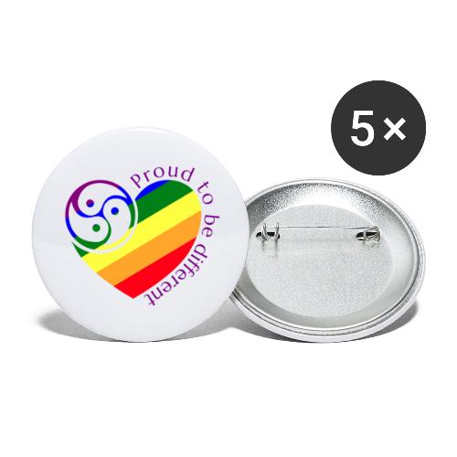 Proud to be different 1 - Buttons klein 25 mm (5er Pack)