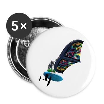 Wing Foil Surf - Buttons small 1''/25 mm (5-pack) - white - Front