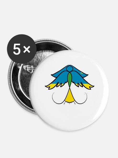 Engel der Vergebung - Buttons klein 25 mm (5er Pack) - Weiß