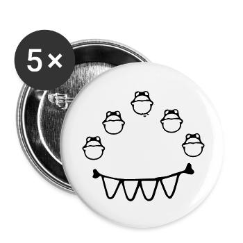 Triathlon Swim Bike Run Marathon - Buttons klein 25 mm (5er Pack) - Weiß - Vorne