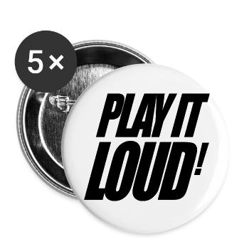 Techno music house dance play it loud gift - Buttons small 1''/25 mm (5-pack) - white - Front