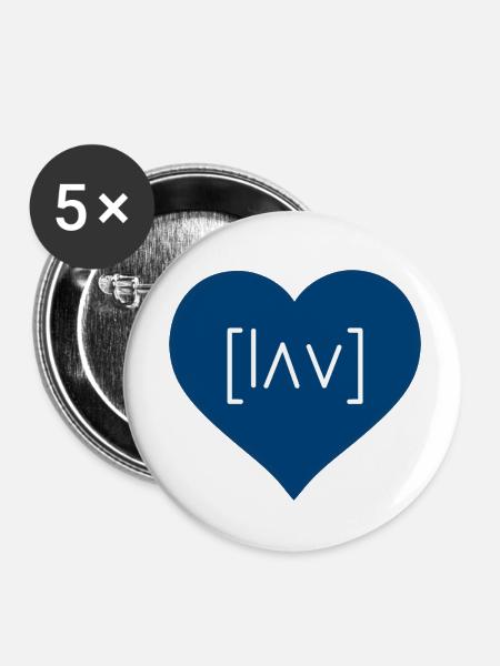 His Love - Buttons klein 25 mm (5er Pack) - Weiß