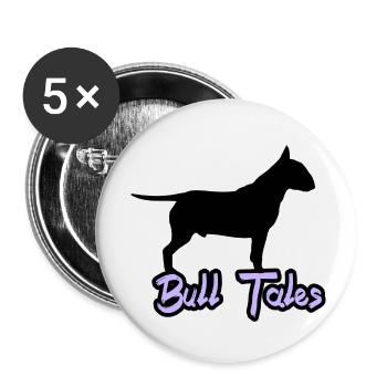 american staff, bit bull - Buttons klein 25 mm (5er Pack) - Weiß - Vorne