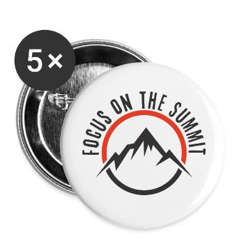 Focus on the Summit - Buttons small 1''/25 mm (5-pack) - white - Front