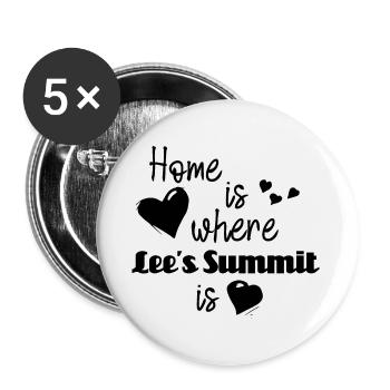 Zuhause in Lee’s Summit - Home is where Lee’s Summ - Buttons klein 25 mm (5er Pack) - Weiß - Vorne