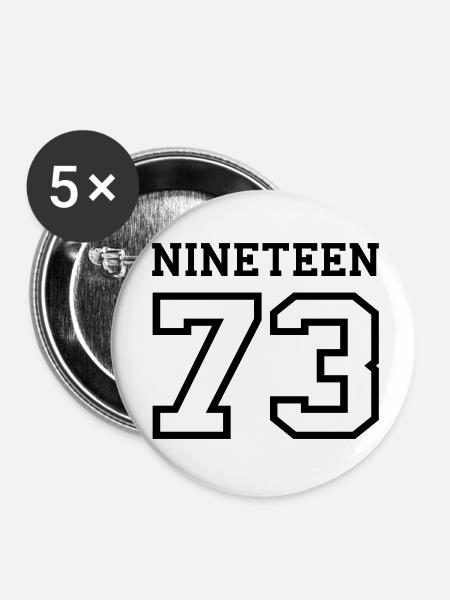1973 - Buttons klein 25 mm (5er Pack) - Weiß