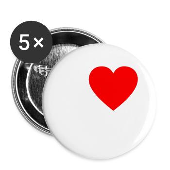 I love Meersburg - Lake Constance - MRSBRG - Buttons small 1''/25 mm (5-pack) - white - Front