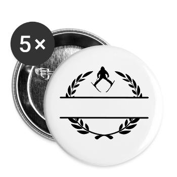 Lorbeerkranz 13 - Buttons klein 25 mm (5er Pack) - Weiß - Vorne