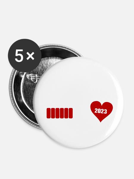 kleine Schwester loading 2023 - Buttons klein 25 mm (5er Pack) - Weiß