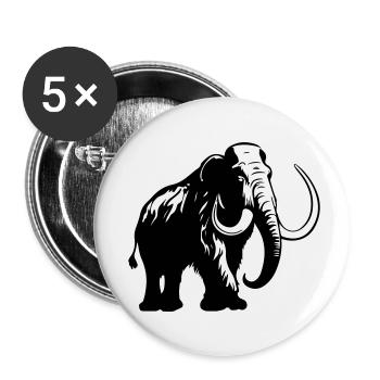 elephant - Buttons klein 25 mm (5er Pack) - Weiß - Vorne