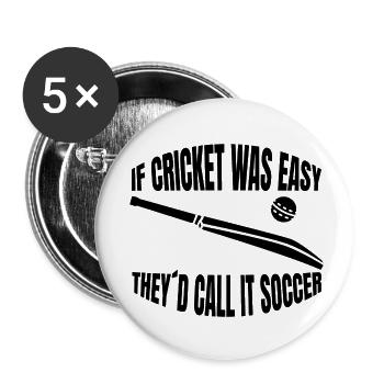 Kricket Cricket Kricketmannschaft Kricketteam - Buttons klein 25 mm (5er Pack) - Weiß - Vorne