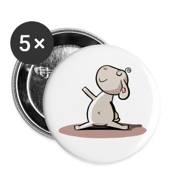 Kiki das Schaf - Buttons klein 25 mm (5er Pack) - Weiß - Vorne