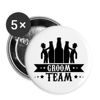 L’équipe Groom Groom - Lot de 5 petits badges (25 mm) - blanc - Devant