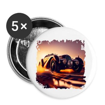 Oldtimer-Rennen sind eine einzigartige Erfahrung - Buttons klein 25 mm (5er Pack) - Weiß - Vorne