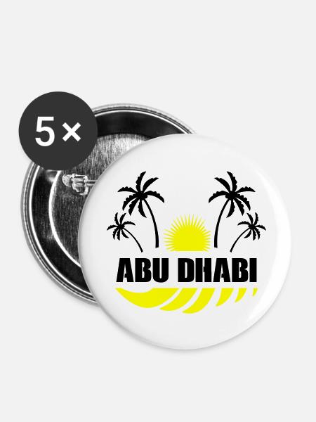 abu dhabi - Buttons klein 25 mm (5er Pack) - Weiß