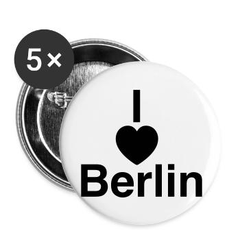 Cool "I Love Berlin" design for him and her - Buttons small 1''/25 mm (5-pack) - white - Front