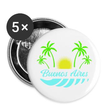 Buenos Aires - Buttons small 1''/25 mm (5-pack) - white - Front