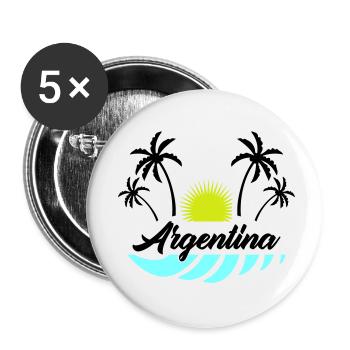 Argentine - Lot de 5 petits badges (25 mm) - blanc - Devant