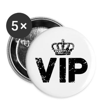 vip - Buttons klein 25 mm (5er Pack) - Weiß - Vorne