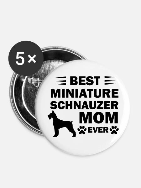 Dog Hund - Buttons klein 25 mm (5er Pack) - Weiß