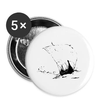 Viking Sailing - Buttons klein 25 mm (5er Pack) - Weiß - Vorne