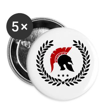 Spartaner - Buttons klein 25 mm (5er Pack) - Weiß - Vorne