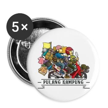Pulang kampung - Lot de 5 petits badges (25 mm) - blanc - Devant
