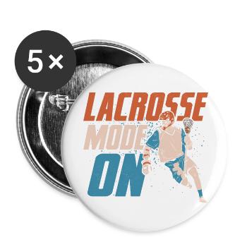 Lacrosse Mode On Team Player - Buttons small 1''/25 mm (5-pack) - white - Front