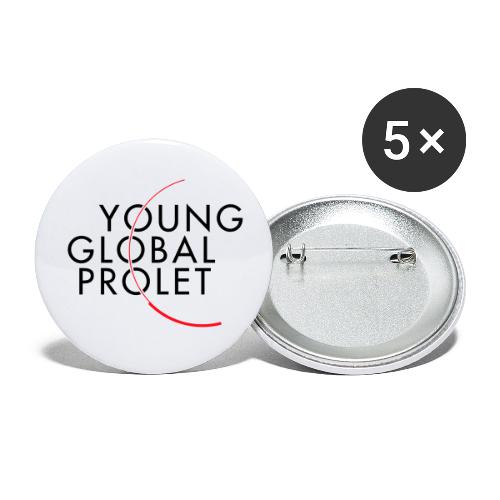 YOUNG GLOBAL PROLET (dunkle Schrift) - Buttons klein 25 mm (5er Pack)
