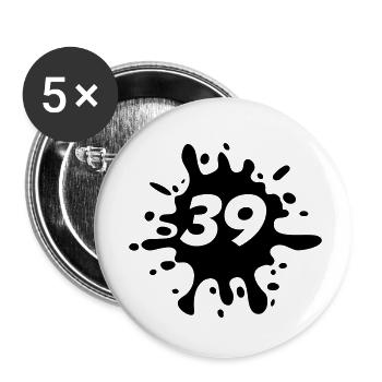 39 - Buttons klein 25 mm (5er Pack) - Weiß - Vorne